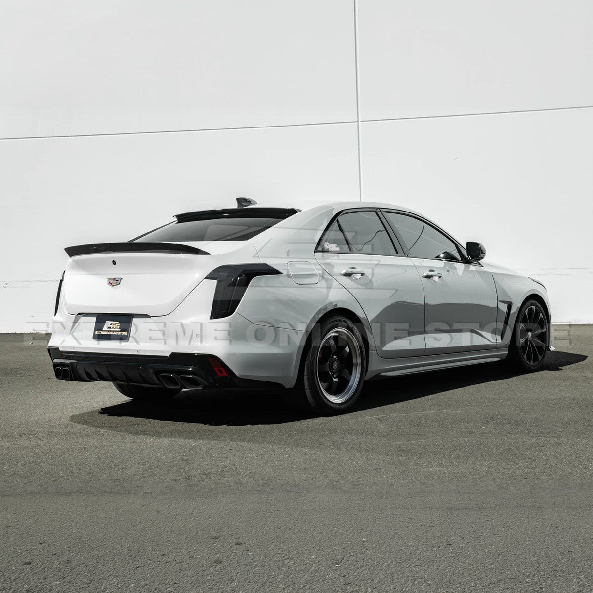 2020-Up Cadillac CT4 CT4-V | Carbon Fiber Rear Roof Top Window Spoiler Kit image 8