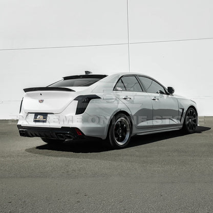 2020-Up Cadillac CT4 CT4-V | Carbon Fiber Rear Roof Top Window Spoiler Kit image 8