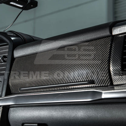 2021-Up Ford F-150 dry carbon fiber Passenger Side Storage Panel Cover image 4