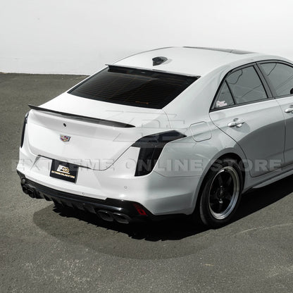 2020-Up Cadillac CT4 CT4-V | Carbon Fiber Rear Roof Top Window Spoiler Kit image 9