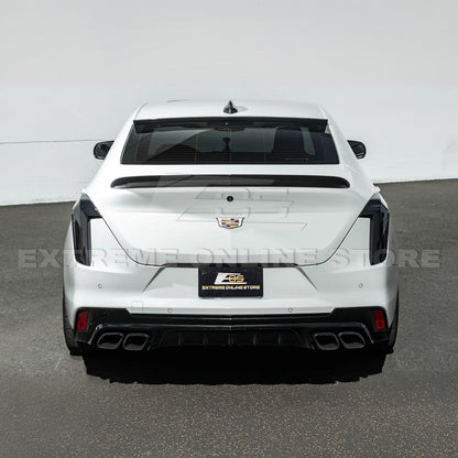 2020-Up Cadillac CT4 CT4-V | Carbon Fiber Rear Roof Top Window Spoiler Kit image 7
