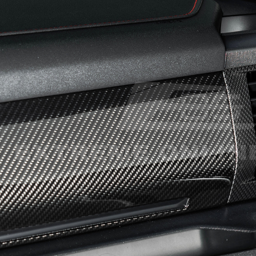 2021-Up Ford F-150 dry carbon fiber Passenger Side Storage Panel Cover image 8