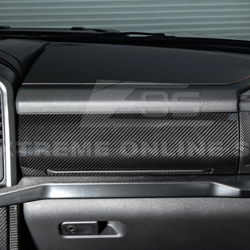 2021-Up Ford F-150 dry carbon fiber Passenger Side Storage Panel Cover image 5
