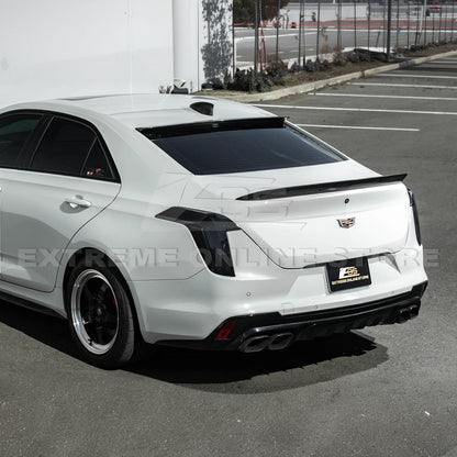 2020-Up Cadillac CT4 CT4-V | Carbon Fiber Rear Roof Top Window Spoiler Kit image 5