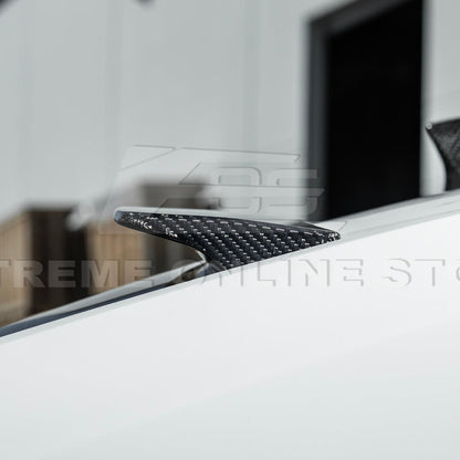 2020-Up Cadillac CT4 CT4-V | Carbon Fiber Rear Roof Top Window Spoiler Kit image 13