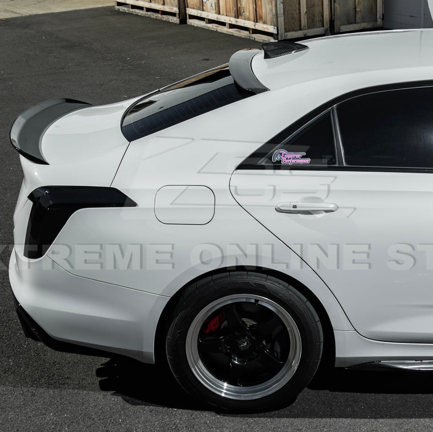 2020-Up Cadillac CT4 CT4-V | Carbon Fiber Rear Roof Top Window Spoiler Kit image 11
