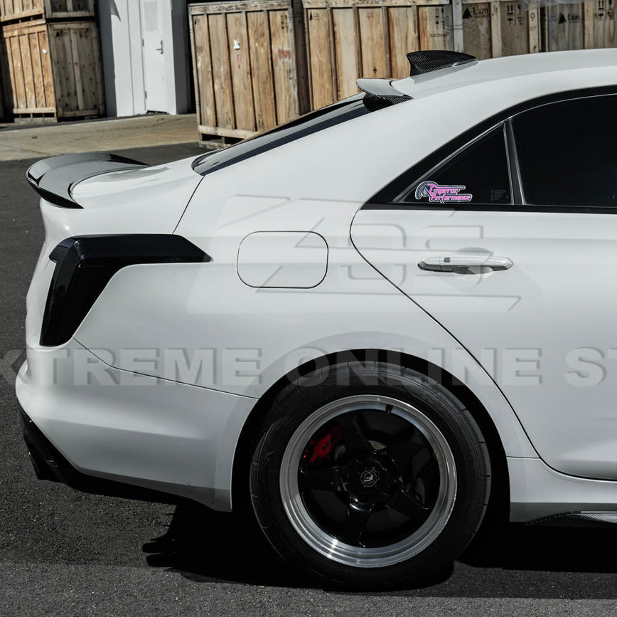 2020-Up Cadillac CT4 CT4-V | Carbon Fiber Rear Roof Top Window Spoiler Kit image 10
