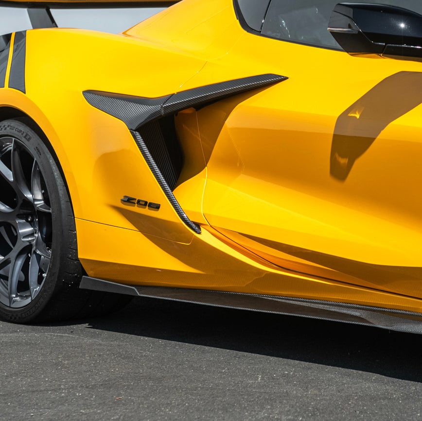 Corvette C8 Z06 CARBON FIBER Replacement Side Fender Vent Door Garnish image 9