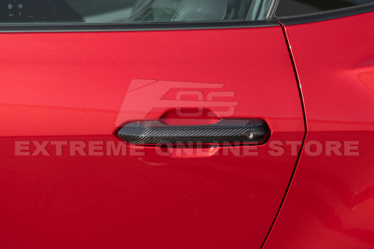 2024-Up Ford Mustang DRY CARBON FIBER Door Handle Cover image 7