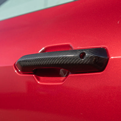 2024-Up Ford Mustang DRY CARBON FIBER Door Handle Cover image 2