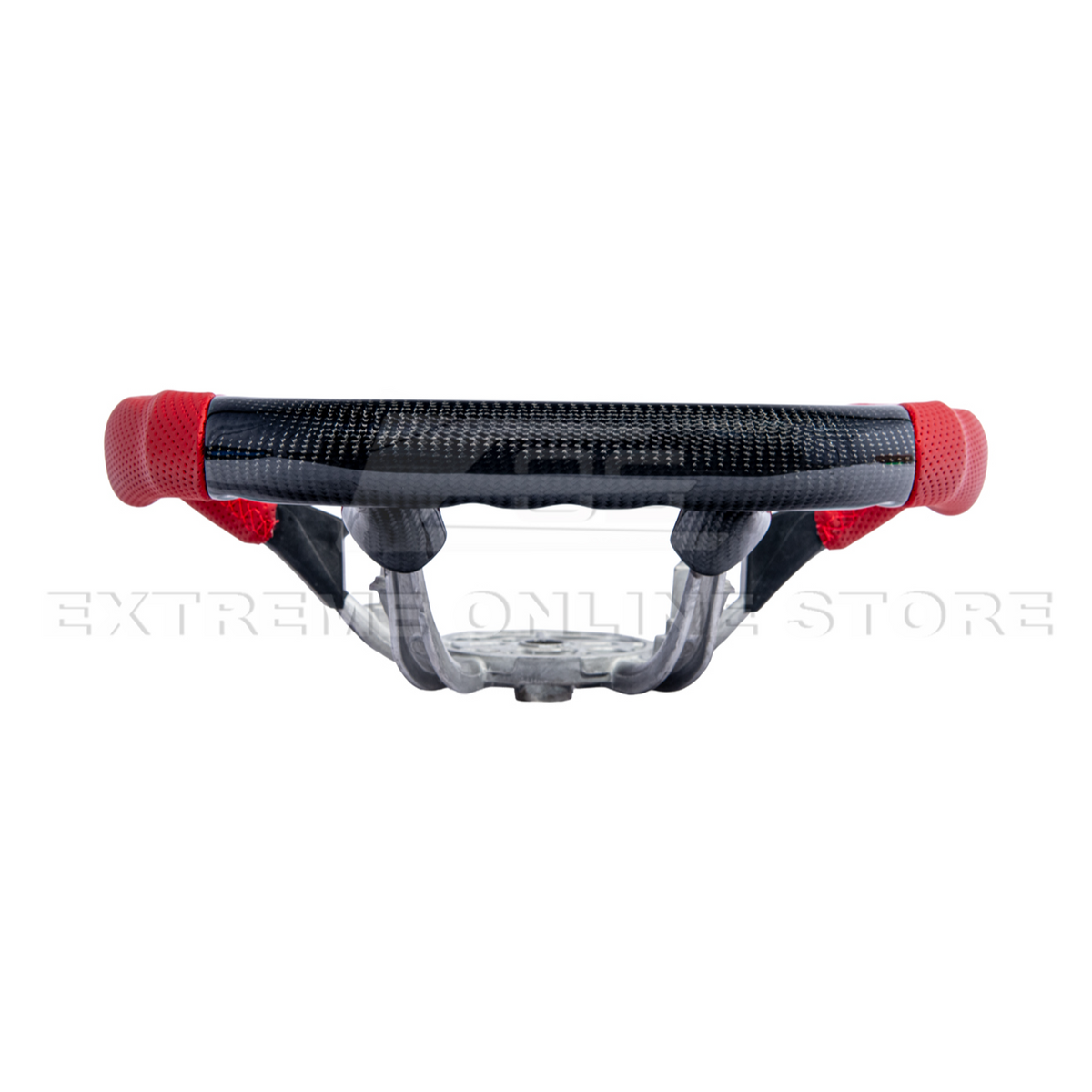 1997-04 Corvette C5 CARBON FIBER Red Perforated Leather Stripe Steering Wheel image 6