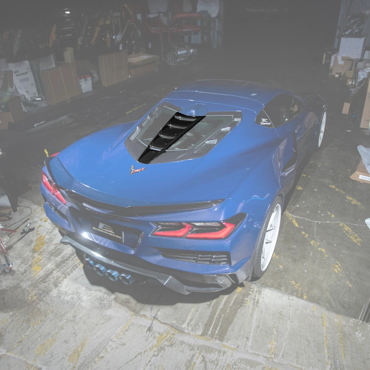 Corvette C8 | ZR1 Style CARBON FLASH Rear Window Vent Louver Cover image 1