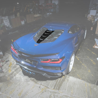 Corvette C8 | ZR1 Style CARBON FLASH Rear Window Vent Louver Cover image 3