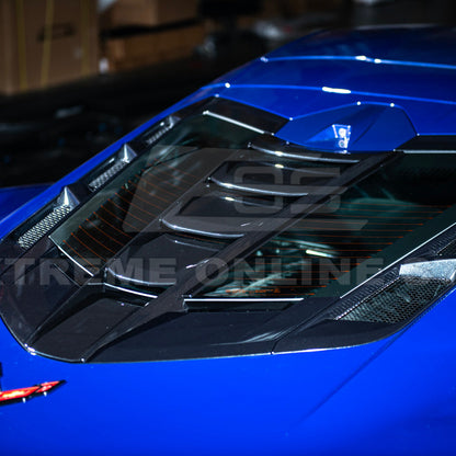 Corvette C8 | ZR1 Style CARBON FLASH Rear Window Vent Louver Cover image 7