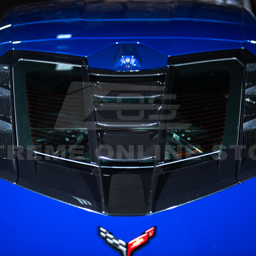 Corvette C8 | ZR1 Style CARBON FLASH Rear Window Vent Louver Cover image 8