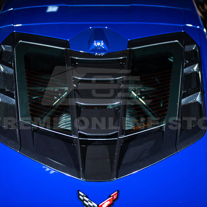Corvette C8 | ZR1 Style CARBON FLASH Rear Window Vent Louver Cover image 9