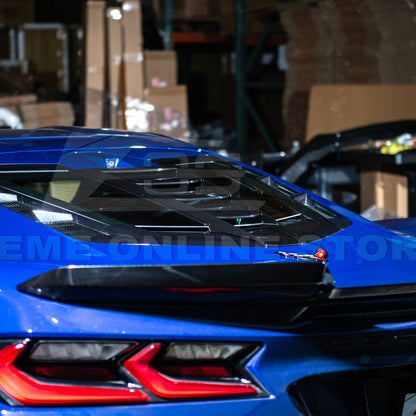 Corvette C8 | ZR1 Style CARBON FLASH Rear Window Vent Louver Cover image 11
