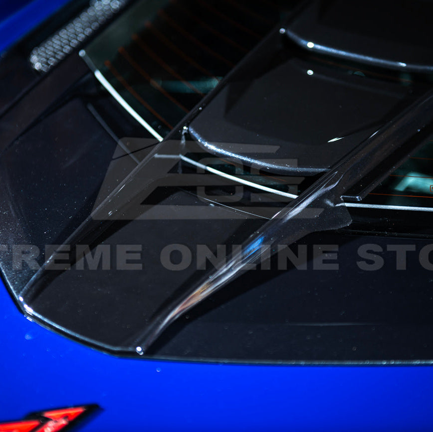 Corvette C8 | ZR1 Style CARBON FLASH Rear Window Vent Louver Cover image 13