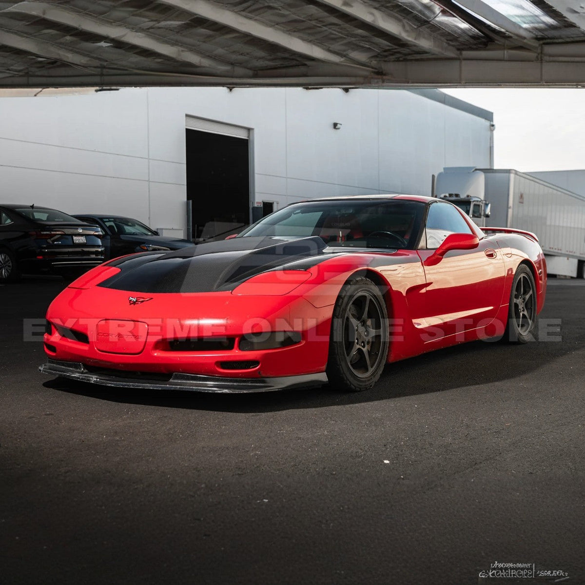 Corvette C5 Front Cow Vented Hood Cover image 7