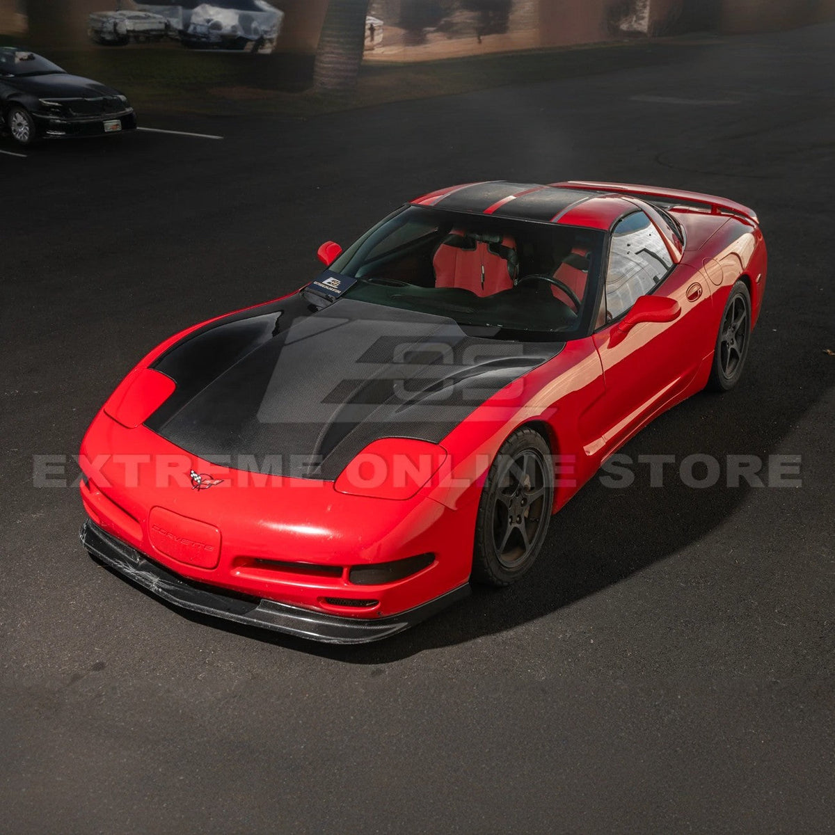 Corvette C5 Front Cow Vented Hood Cover image 8