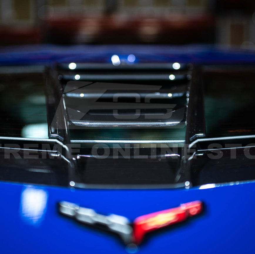 Corvette C8 | ZR1 Style CARBON FLASH Rear Window Vent Louver Cover image 20