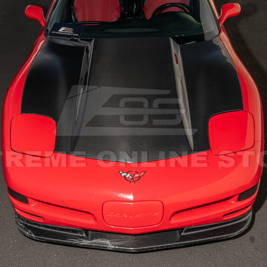 Corvette C5 Front Cow Vented Hood Cover image 9