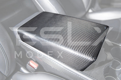 2020-Up Tesla Model 3 Y Carbon Fiber Interior Center Armrest Cover image 7