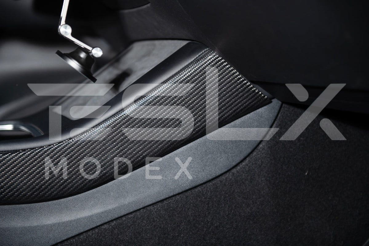 2020-23 Tesla Model 3 20-25Y Carbon Fiber Interior Center Console Shift Sides image 7
