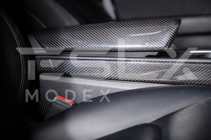 2020-23 Tesla Model 3 20-25Y Carbon Fiber Interior Center Console Shift Sides image 8