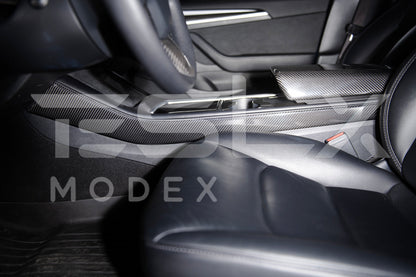 2020-23 Tesla Model 3 20-25Y Carbon Fiber Interior Center Console Shift Sides image 9