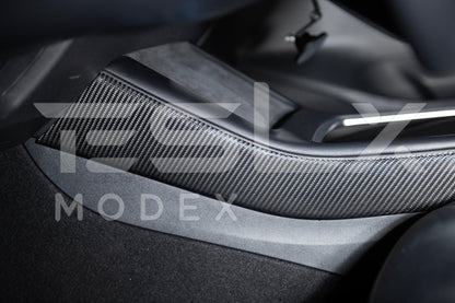 2020-23 Tesla Model 3 20-25Y Carbon Fiber Interior Center Console Shift Sides image 3