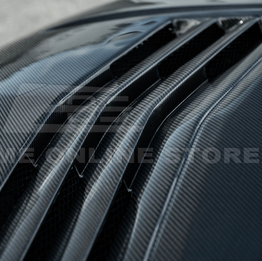 2020-Up Cadillac CT5 V | Blackwing CARBON FIBER Front Bumper Hood Vented Cover image 24