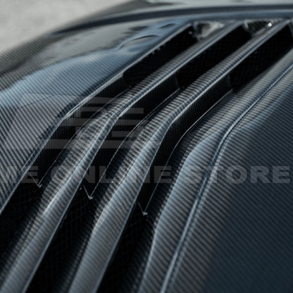 2020-Up Cadillac CT5 V | Blackwing CARBON FIBER Front Bumper Hood Vented Cover image 24