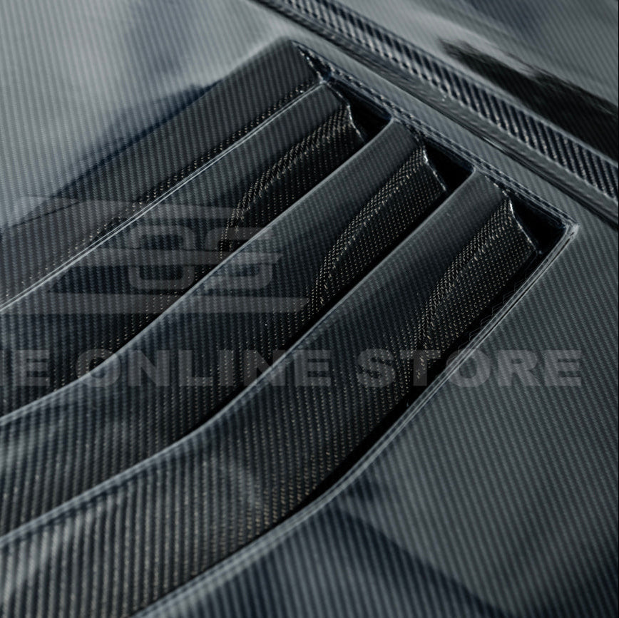 2020-Up Cadillac CT5 V | Blackwing CARBON FIBER Front Bumper Hood Vented Cover image 22
