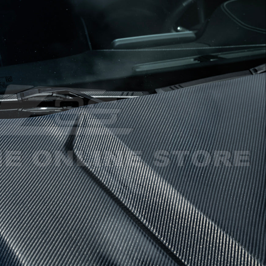 2020-Up Cadillac CT5 V | Blackwing CARBON FIBER Front Bumper Hood Vented Cover image 21