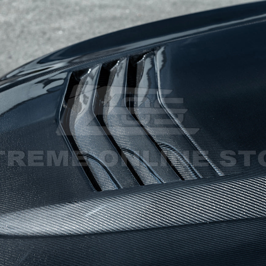 2020-Up Cadillac CT5 V | Blackwing CARBON FIBER Front Bumper Hood Vented Cover image 17