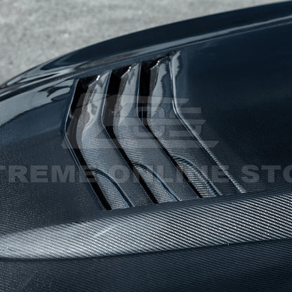 2020-Up Cadillac CT5 V | Blackwing CARBON FIBER Front Bumper Hood Vented Cover image 17