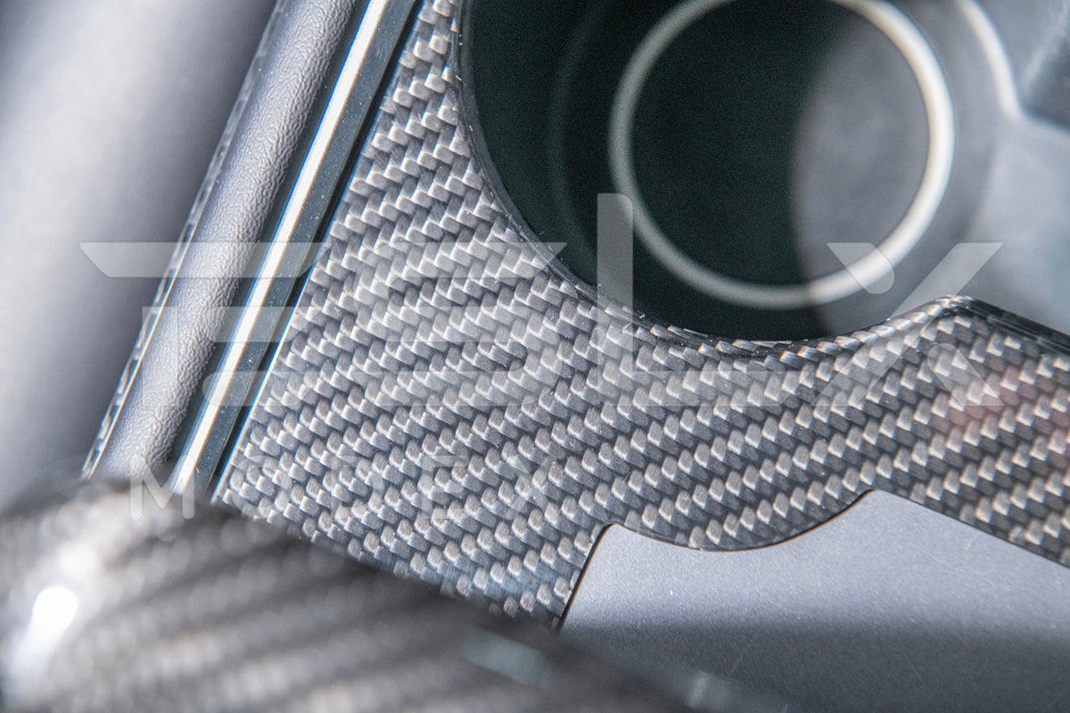 2020-23 Tesla Model 3 20-24 Y Carbon Fiber Interior Center Console Cover image 7
