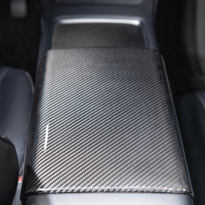 2020-Up Tesla Model 3 Y Carbon Fiber Interior Center Armrest Cover image 21
