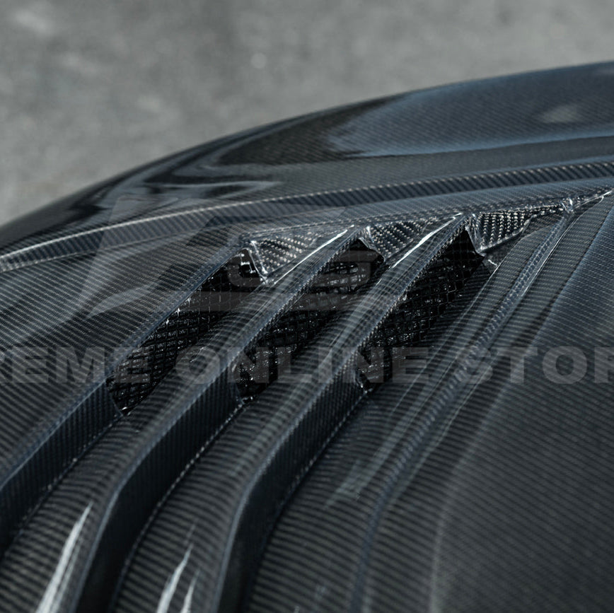 2020-Up Cadillac CT5 V | Blackwing CARBON FIBER Front Bumper Hood Vented Cover image 15