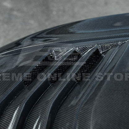 2020-Up Cadillac CT5 V | Blackwing CARBON FIBER Front Bumper Hood Vented Cover image 15