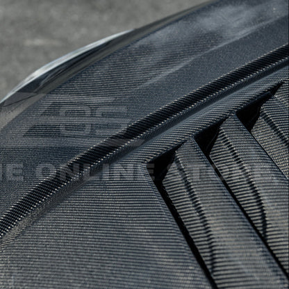 2020-Up Cadillac CT5 V | Blackwing CARBON FIBER Front Bumper Hood Vented Cover image 14