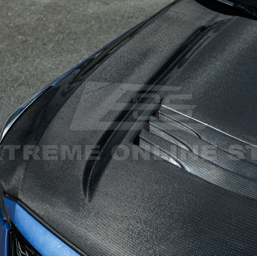 2020-Up Cadillac CT5 V | Blackwing CARBON FIBER Front Bumper Hood Vented Cover image 13