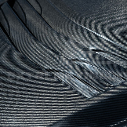 2020-Up Cadillac CT5 V | Blackwing CARBON FIBER Front Bumper Hood Vented Cover image 12