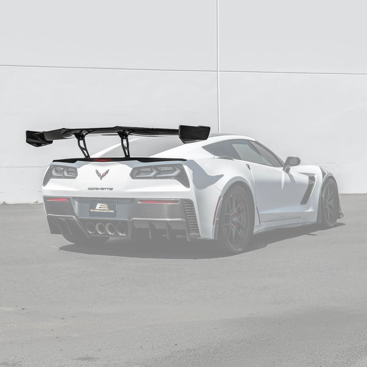 Corvette C7 ZR1 ZTK Conversion Extended High Wing With Wing Riser image 3