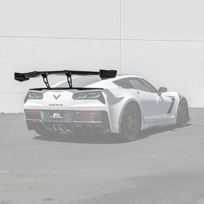 Corvette C7 ZR1 ZTK Conversion Extended High Wing With Wing Riser image 3