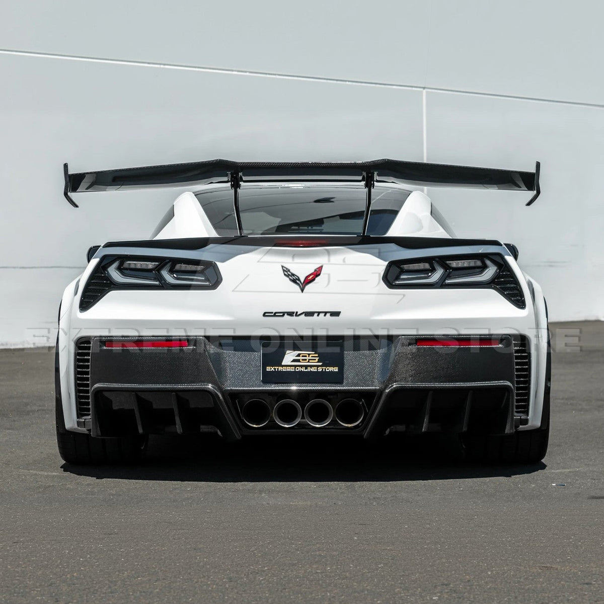 Corvette C7 ZR1 ZTK Conversion Extended High Wing With Wing Riser image 7