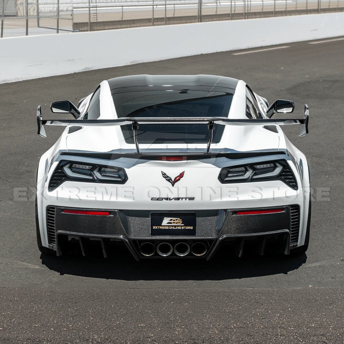 Corvette C7 ZR1 ZTK Conversion Extended High Wing With Wing Riser image 6