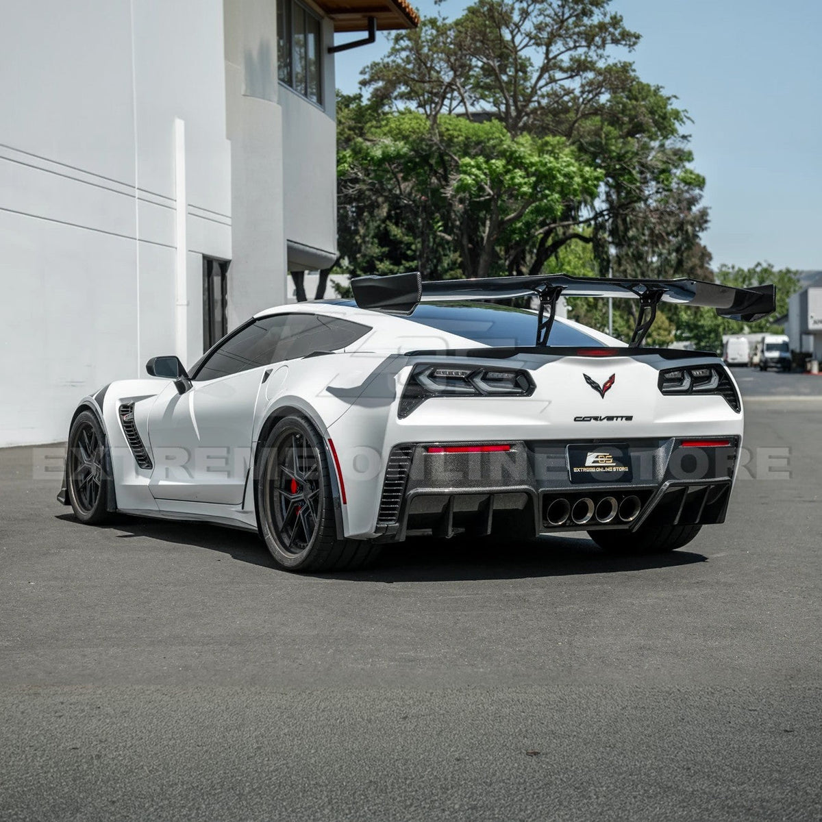 Corvette C7 ZR1 ZTK Conversion Extended High Wing With Wing Riser image 8