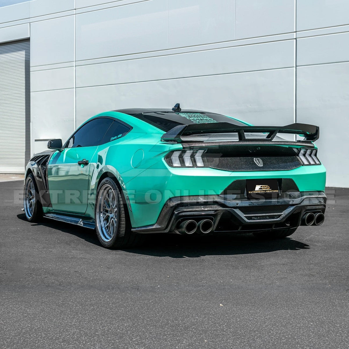 2024-Up Ford Mustang S650 Dark Horse Style DRY CARBON FIBER Rear Bumper Diffuser image 3